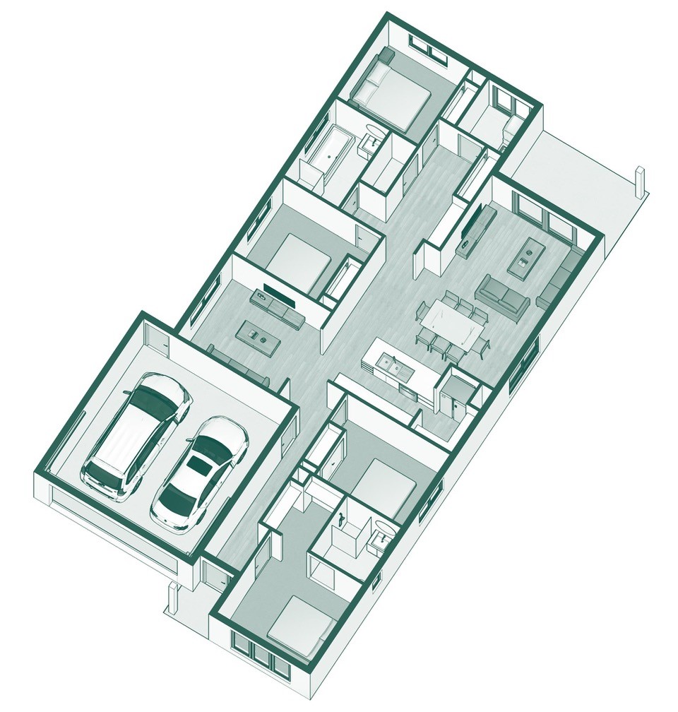 Amsterdam 3D Rendered Home Design Floorplan