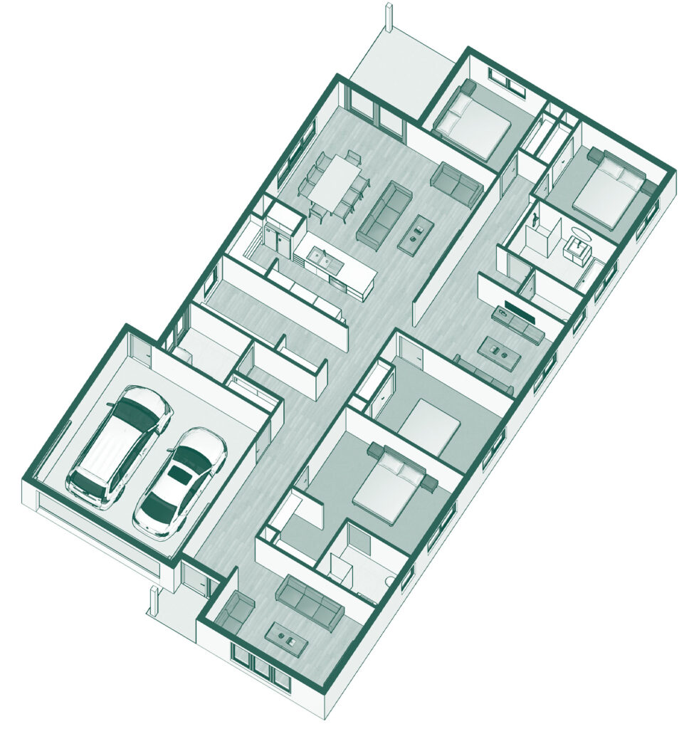 Valencia 3D Rendered Home Design Floorplan